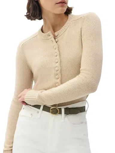 rag & bone Women's Vera Suede Belt - Olive Suede - Size Large | Thumbnail 2