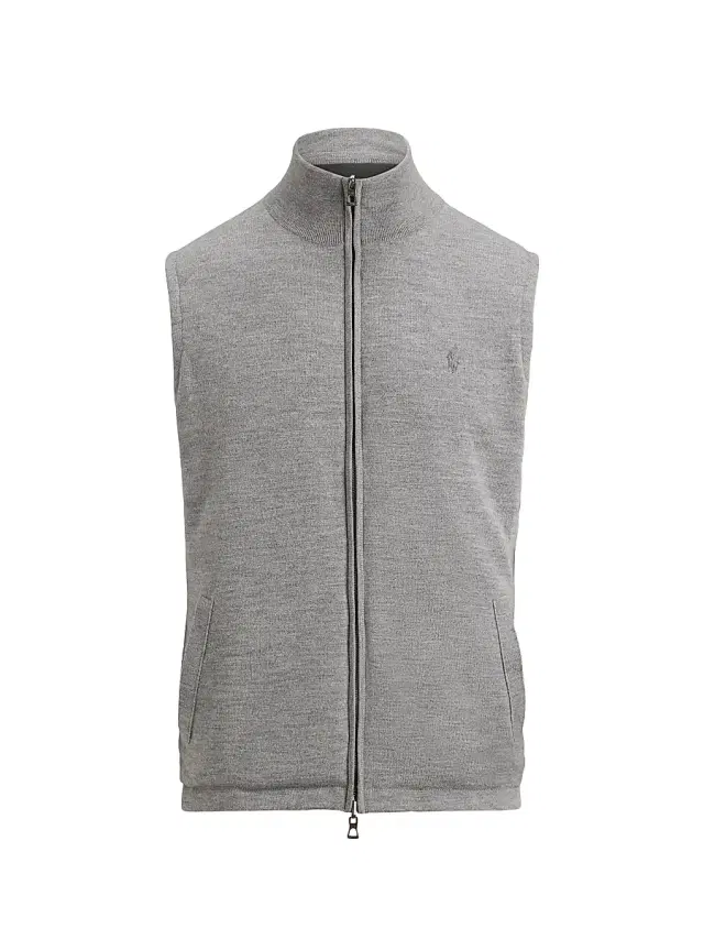 Polo Ralph Lauren Men's Reversible Knit-to-Ripstop Vest - Grey Combo