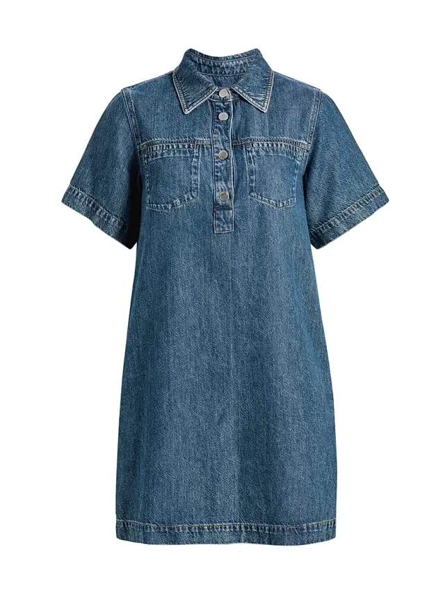 rag & bone Women's Hayley Ultra Featherweight Denim Minidress - Delcan