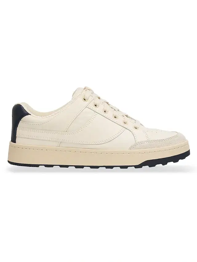 Vince Men's Wilder Court Leather Low-Top Sneakers - Pebble White