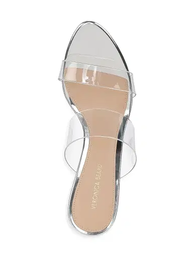 Veronica Beard Women's Asha 75MM Transparent Stiletto Sandals - Silver - Size 11 | Thumbnail 4 Veronica Beard Women's Asha 75MM Transparent Stiletto Sandals - Silver - Size 11 | Thumbnail 4