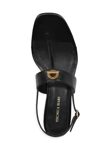 Veronica Beard Women's Andie-2 35MM Leather Slingback Sandals - Black - Size 11 | Thumbnail 4 Veronica Beard Women's Andie-2 35MM Leather Slingback Sandals - Black - Size 11 | Thumbnail 4