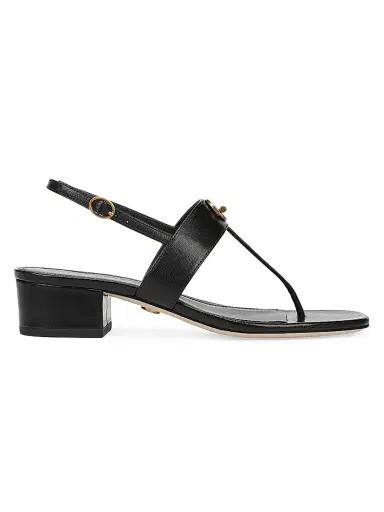 Veronica Beard Women's Andie-2 35MM Leather Slingback Sandals - Black - Size 11 | Thumbnail 1 Veronica Beard Women's Andie-2 35MM Leather Slingback Sandals - Black - Size 11 | Thumbnail 1