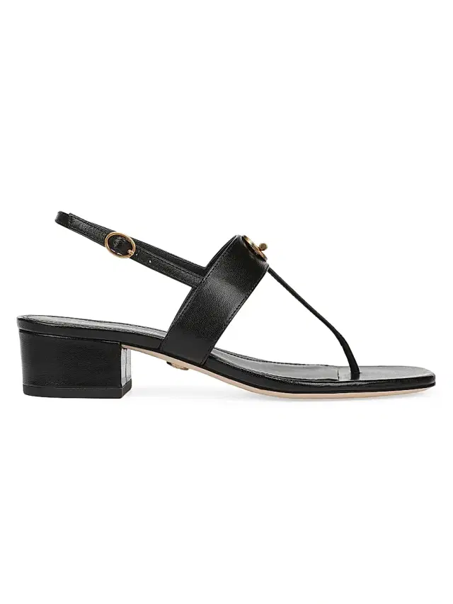 Veronica Beard Women's Andie-2 35MM Leather Slingback Sandals - Black