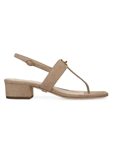Veronica Beard Women's Andie 35MM Suede Slingback Sandals - Sand - Size 9 | Thumbnail 1 Veronica Beard Women's Andie 35MM Suede Slingback Sandals - Sand - Size 9 | Thumbnail 1