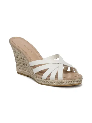 Veronica Beard Women's Phylina 90MM Leather Espadrille Wedge Mules - Coconut - Size 11 | Thumbnail 2