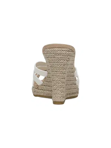 Veronica Beard Women's Phylina 90MM Leather Espadrille Wedge Mules - Coconut - Size 11 | Thumbnail 3