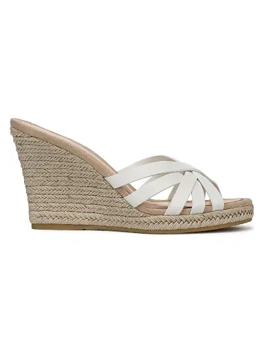 Veronica Beard Women's Phylina 90MM Leather Espadrille Wedge Mules - Coconut - Size 11 | Thumbnail 1