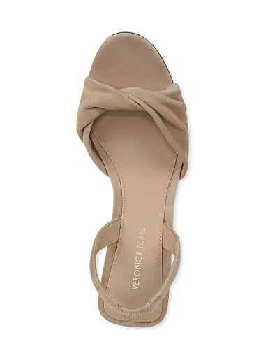 Veronica Beard Women's Tullia 75MM Suede Slingback Block-Heel Sandals - Sand - Size 11 | Thumbnail 4