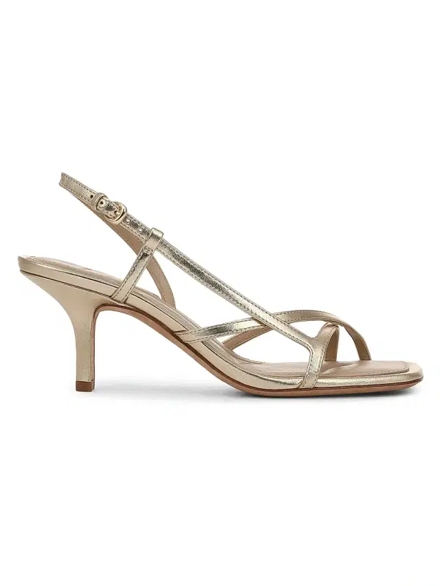 Vince Women's Lilian 6MM Leather Slingback Sandals - Champagne