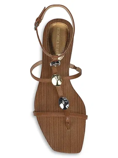 Veronica Beard Women's Alba-2 Leather Strappy Sandals - Hazelwood - Size 10 | Thumbnail 4 Veronica Beard Women's Alba-2 Leather Strappy Sandals - Hazelwood - Size 10 | Thumbnail 4