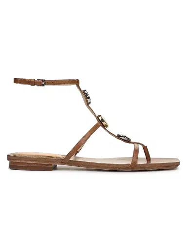 Veronica Beard Women's Alba-2 Leather Strappy Sandals - Hazelwood - Size 10 | Thumbnail 1 Veronica Beard Women's Alba-2 Leather Strappy Sandals - Hazelwood - Size 10 | Thumbnail 1