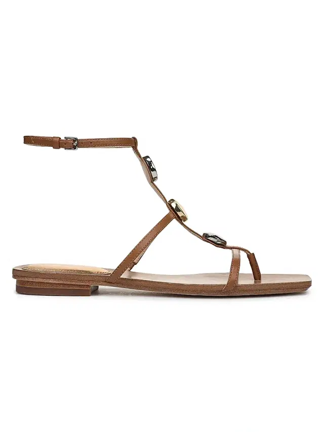 Veronica Beard Women's Alba-2 Leather Strappy Sandals - Hazelwood