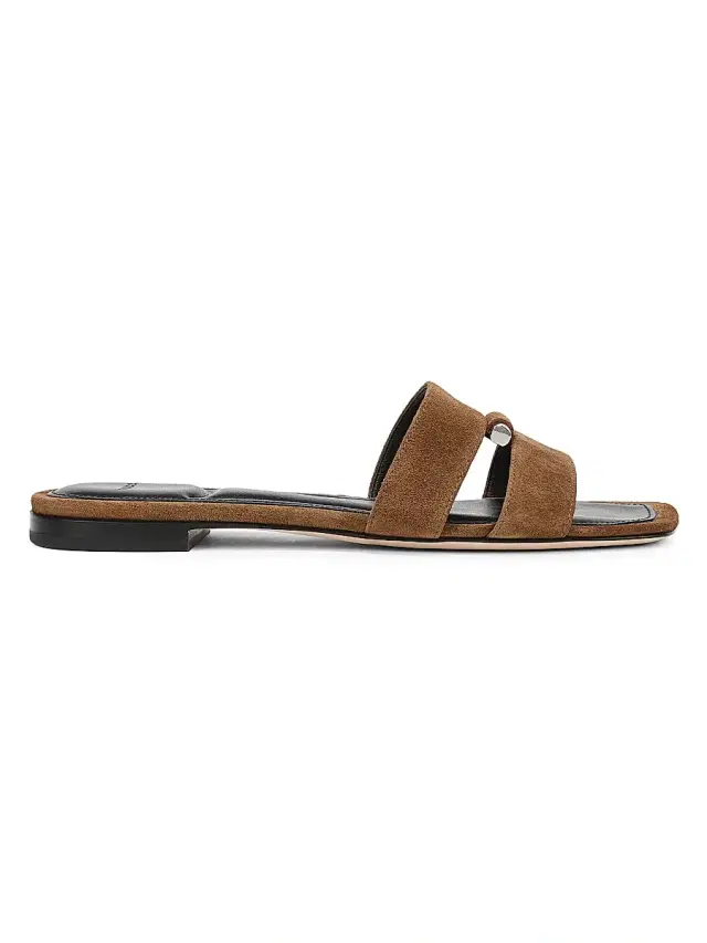 Vince Women's Piper Suede Slip-On Sandals - Elmwood