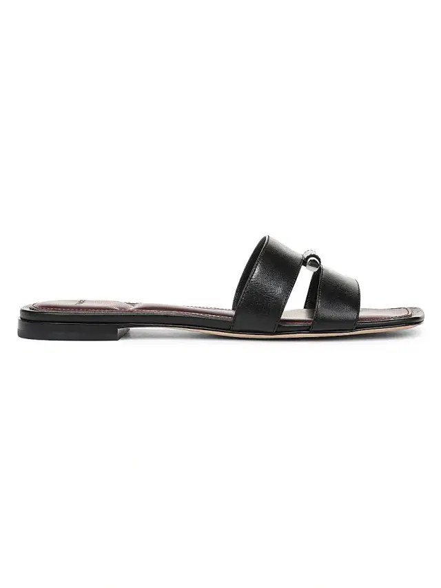 Vince Women's Piper Hardware-Detail Leather Sandals - Black