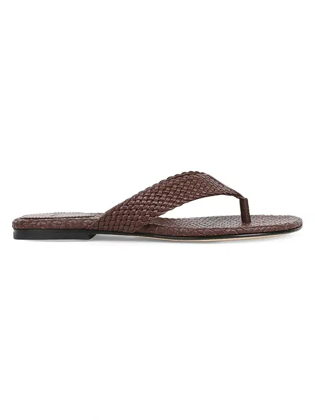 Vince Women's Lotus Woven Leather Sandals - Molton Brown