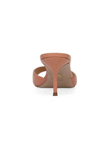 Veronica Beard Women's Tia 65MM Snakeskin-Embossed Leather Sandals - Light Clay - Size 9.5 | Thumbnail 3