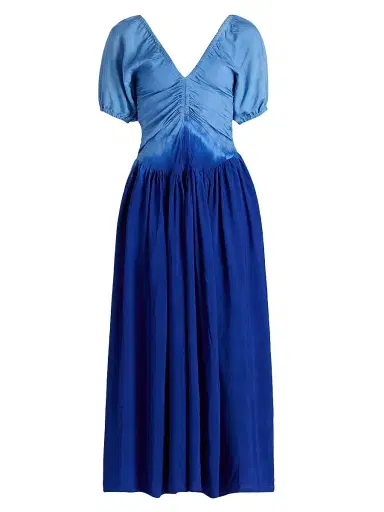 Elisamama Women's Bori Ruched Ombré Cotton Maxi Dress | Thumbnail 1