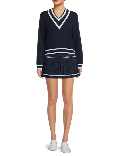 Lucky in Love Women's Core Motion Pleated Mini Skort - Midnight | Thumbnail 2