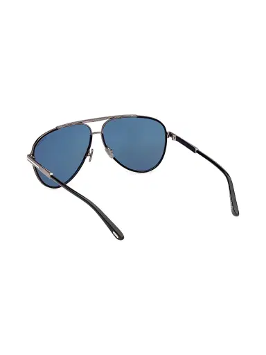 Tom Ford Men's Rupert 63MM Metal Pilot Sunglasses - Black Blue | Thumbnail 4 Tom Ford Men's Rupert 63MM Metal Pilot Sunglasses - Black Blue | Thumbnail 4