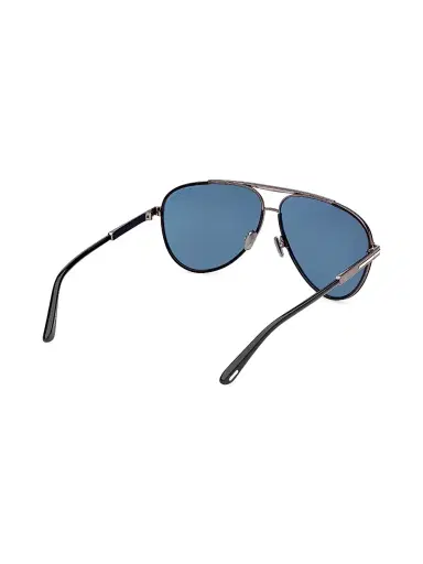 Tom Ford Men's Rupert 63MM Metal Pilot Sunglasses - Black Blue | Thumbnail 6 Tom Ford Men's Rupert 63MM Metal Pilot Sunglasses - Black Blue | Thumbnail 6