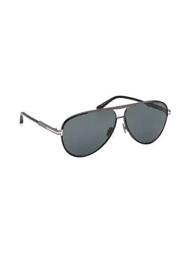 Tom Ford Men's Rupert 63MM Metal Pilot Sunglasses - Black Blue | Thumbnail 8 Tom Ford Men's Rupert 63MM Metal Pilot Sunglasses - Black Blue | Thumbnail 8