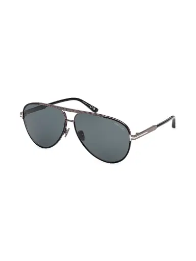 Tom Ford Men's Rupert 63MM Metal Pilot Sunglasses - Black Blue | Thumbnail 1 Tom Ford Men's Rupert 63MM Metal Pilot Sunglasses - Black Blue | Thumbnail 1