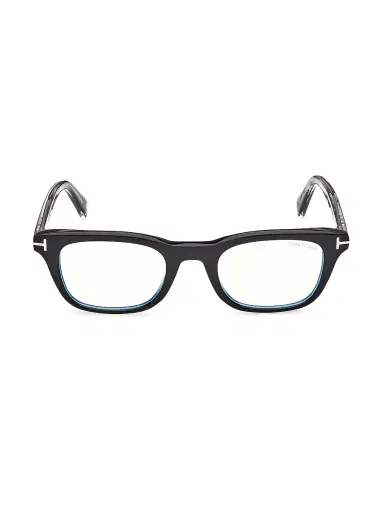 Tom Ford Men's 50MM Blue Block Square Eyeglasses - Black | Thumbnail 2 Tom Ford Men's 50MM Blue Block Square Eyeglasses - Black | Thumbnail 2