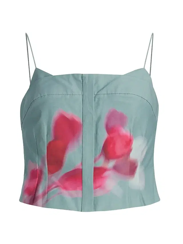 AMUR Women's Kali Floral Cotton-Blend Top - Cumulus Tulip