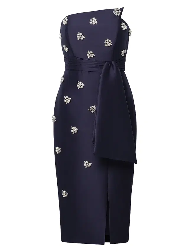 Kay Unger Women's Ria Floral-Embellished Sheath Cocktail Dress - Dark Sky