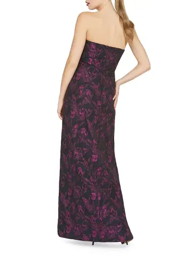 Kay Unger Women's Clara Floral Jacquard Strapless Gown - Twilight | Thumbnail 7