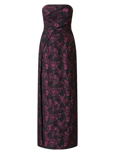 Kay Unger Women's Clara Floral Jacquard Strapless Gown - Twilight | Thumbnail 1
