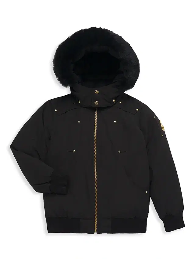 Moose Knuckles Little Girl's & Girl's Down Bomber Jacket - Black