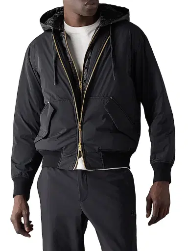 Moose Knuckles Men's Freehang Brixton Down Bomber Jacket - Black | Thumbnail 4