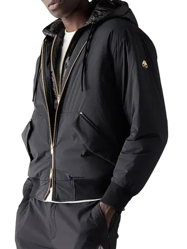 Moose Knuckles Men's Freehang Brixton Down Bomber Jacket - Black | Thumbnail 5