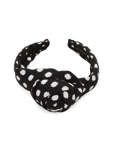 Lele Sadoughi Women's Rosette Polka Dot Headband - Jet | Thumbnail 2 Lele Sadoughi Women's Rosette Polka Dot Headband - Jet | Thumbnail 2