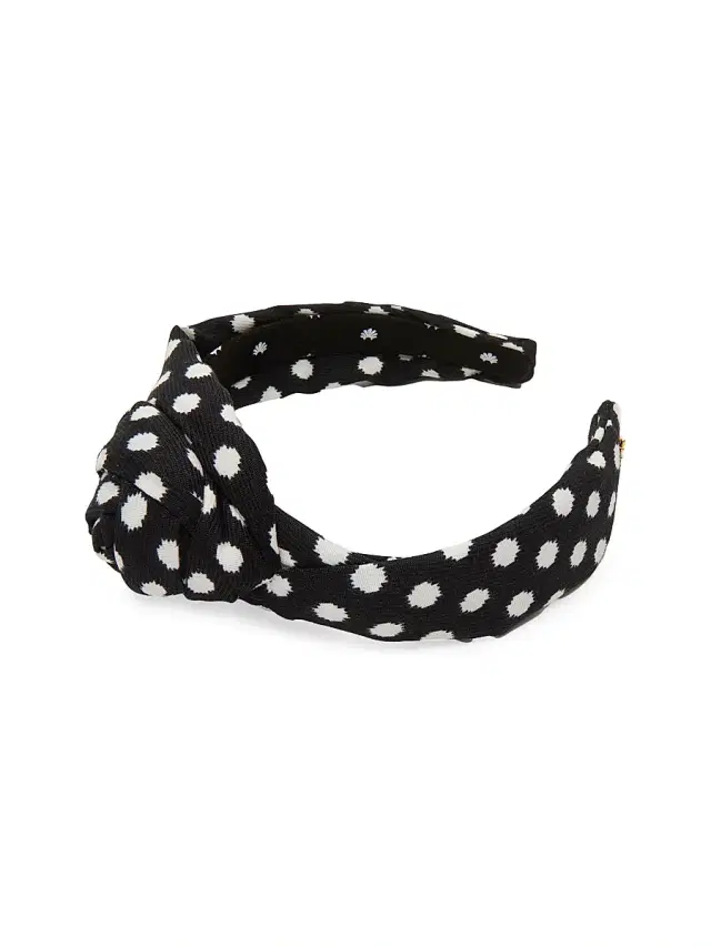 Lele Sadoughi Women's Rosette Polka Dot Headband - Jet