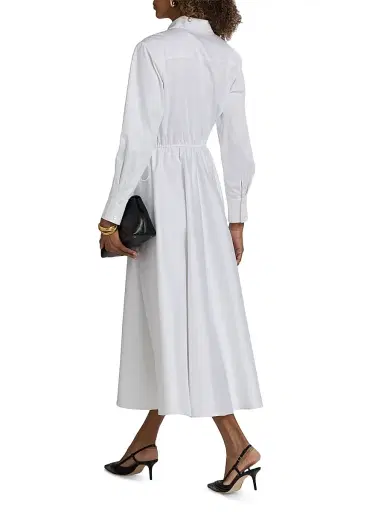 Toccin Women's Anika Poplin Drawstring Midi-Shirtdress - Optic | Thumbnail 5