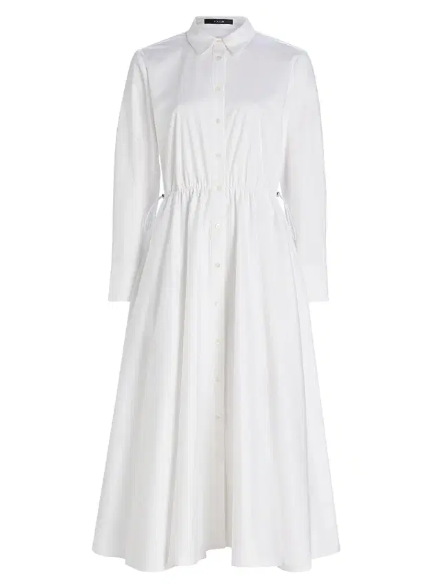 Toccin Women's Anika Poplin Drawstring Midi-Shirtdress - Optic