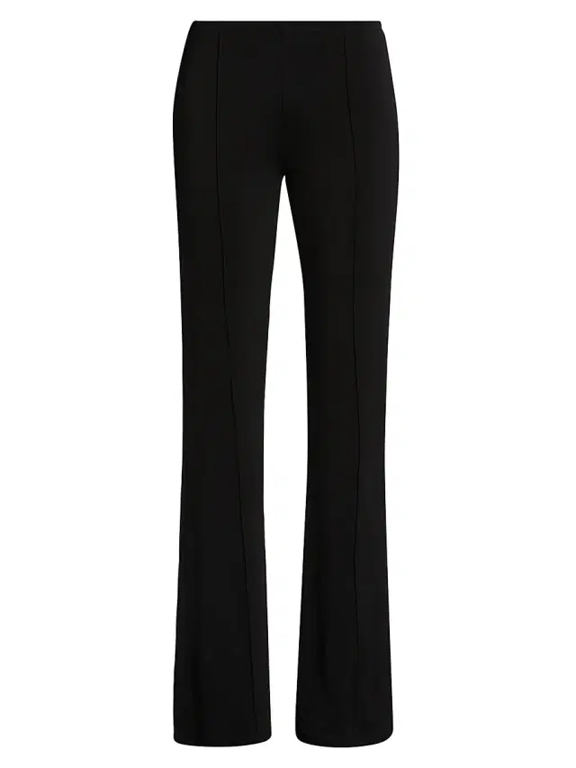 Toccin Women's Gemma Knit Seamed Flared Pants - Jet