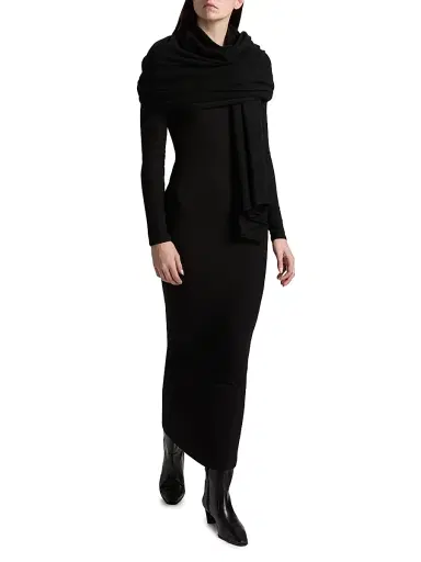Vince Women's Cashmere Blanket Wrap - Black | Thumbnail 2 Vince Women's Cashmere Blanket Wrap - Black | Thumbnail 2