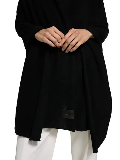 Vince Women's Cashmere Blanket Wrap - Black | Thumbnail 6 Vince Women's Cashmere Blanket Wrap - Black | Thumbnail 6