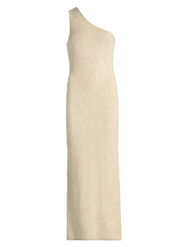 Toccin Women's Roxbury Sequined Bouclé-Knit Midi-Dress - Almond