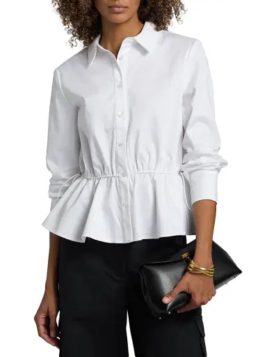 Toccin Women's Ingrid Poplin Long-Sleeve Shirt - Optic | Thumbnail 3