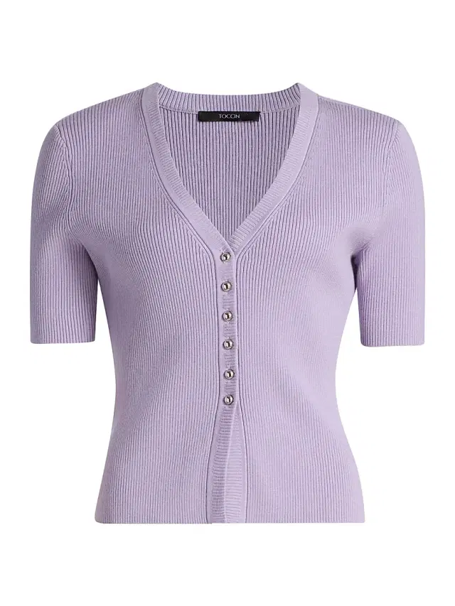 Toccin Women's Charity Rib-Knit Cardigan - Wisteria