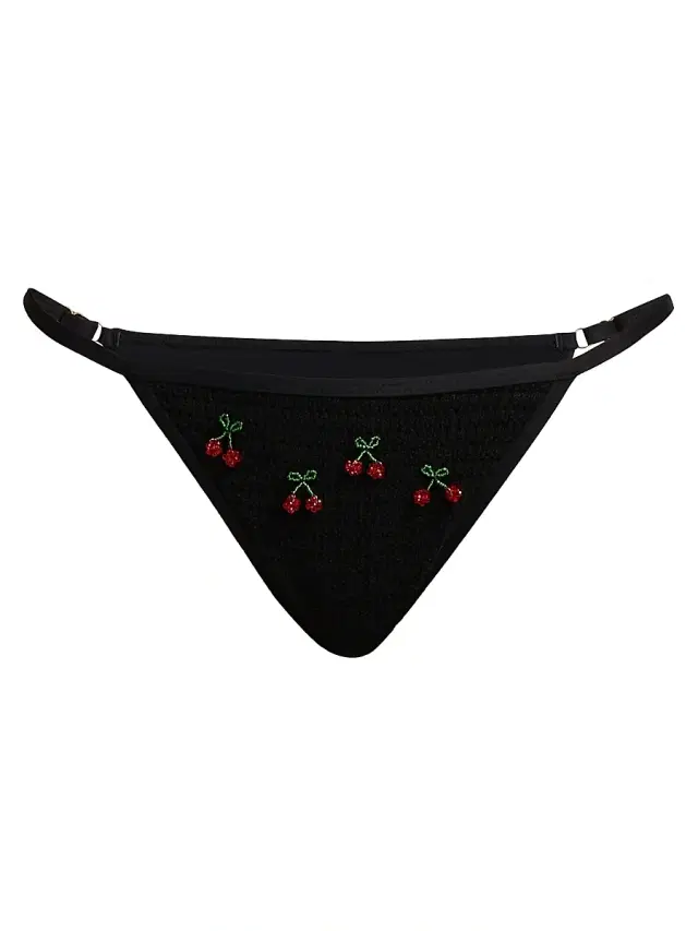 Beach Riot Women's Roxie Bikini Bottom - Black Cherry