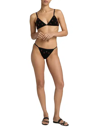 Beach Riot Women's Kim Bikini Top - Black Cherry | Thumbnail 2