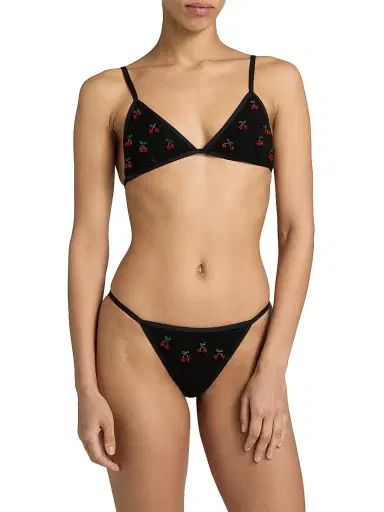 Beach Riot Women's Kim Bikini Top - Black Cherry | Thumbnail 3