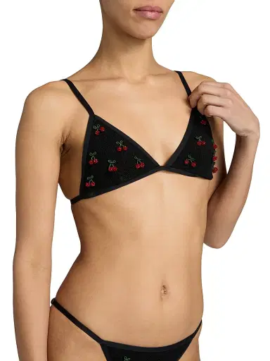 Beach Riot Women's Kim Bikini Top - Black Cherry | Thumbnail 5