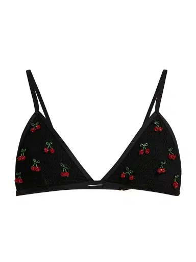 Beach Riot Women's Kim Bikini Top - Black Cherry | Thumbnail 1